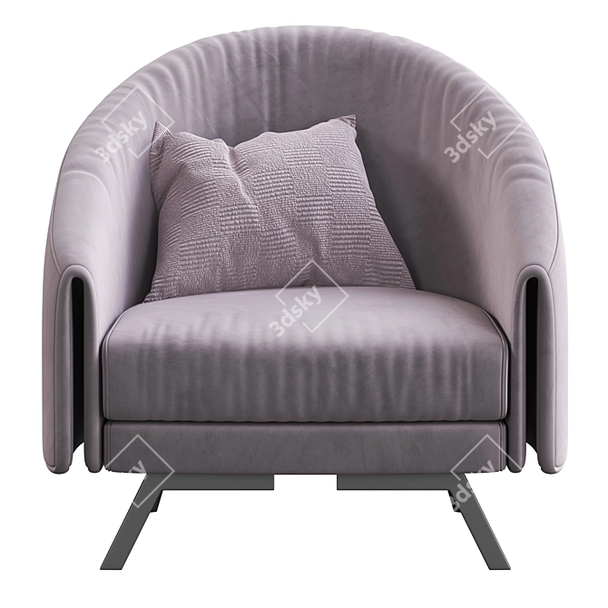 Modern Comfort: Bonaldo Saddie Armchair 3D model image 2