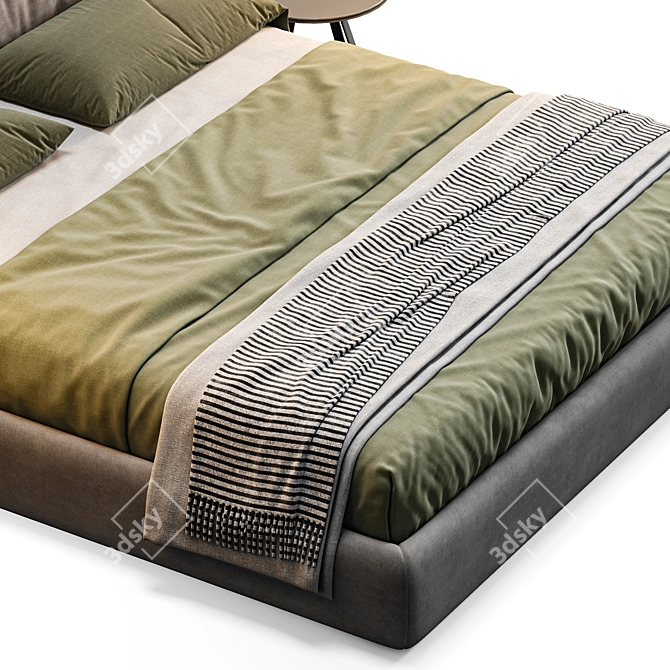 Modern Boca Lomo Bed: 3D Model 3D model image 4