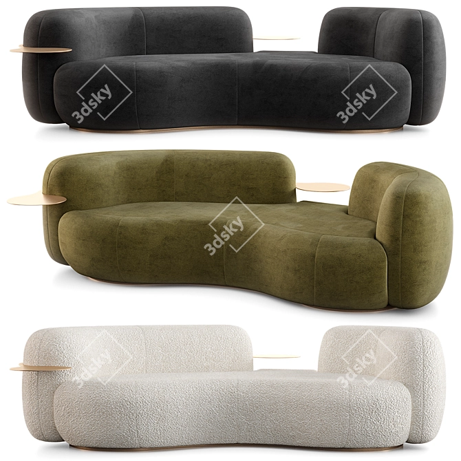 Elevate Your Space: Secolo Tateyama Sofa 3D model image 1