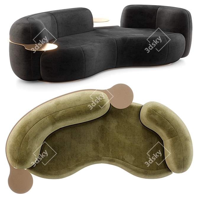 Elevate Your Space: Secolo Tateyama Sofa 3D model image 2