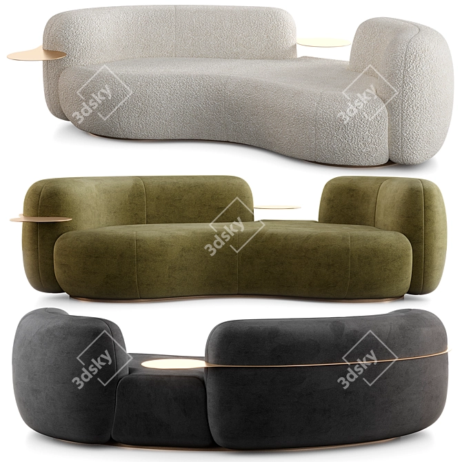 Elevate Your Space: Secolo Tateyama Sofa 3D model image 3