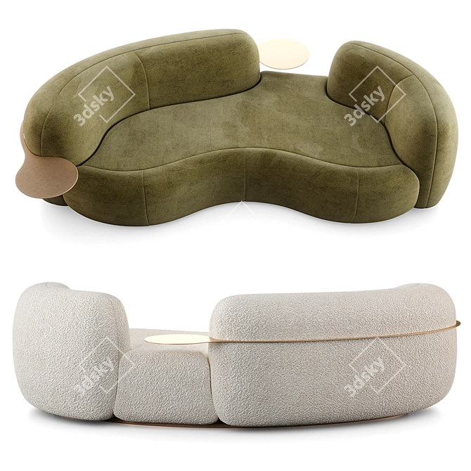 Elevate Your Space: Secolo Tateyama Sofa 3D model image 6