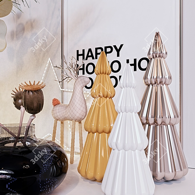 Festive Holiday Decor Set 3D model image 3