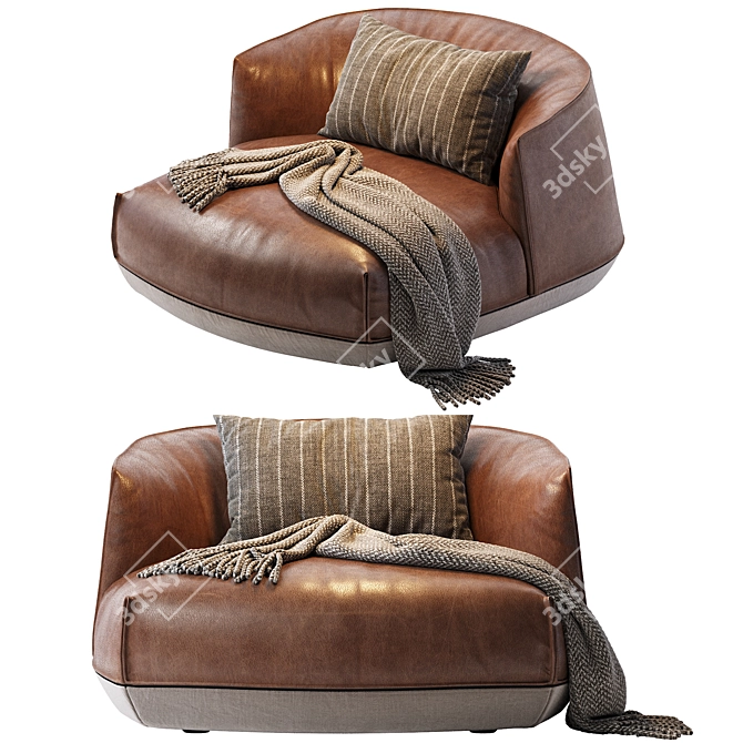 Brioni Outdoor Armchair: Stylish and Durable Furniture 3D model image 3