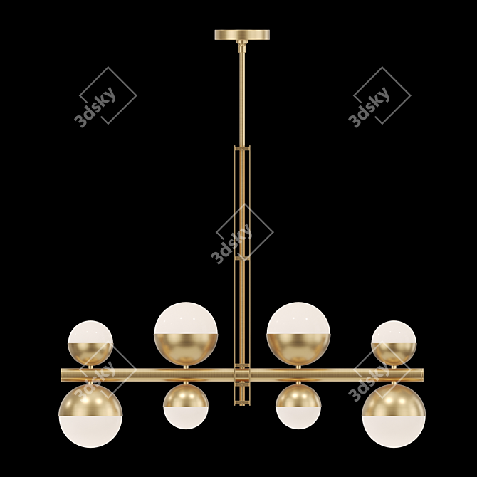 Double Sphere Designer Chandelier - Lampatron MADSI 3D model image 3