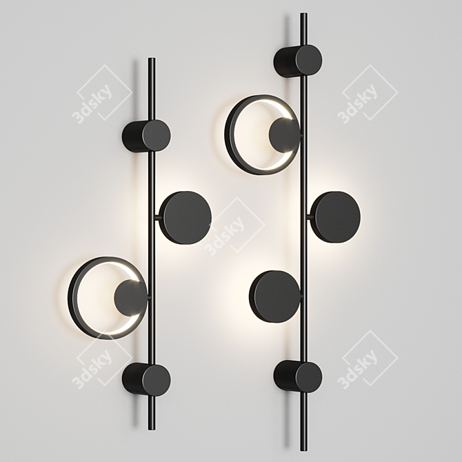 Elegant LED Wall Lamps: Lidvor Lampatron 3D model image 1