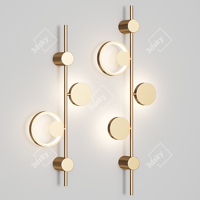 Elegant LED Wall Lamps: Lidvor Lampatron 3D model image 2