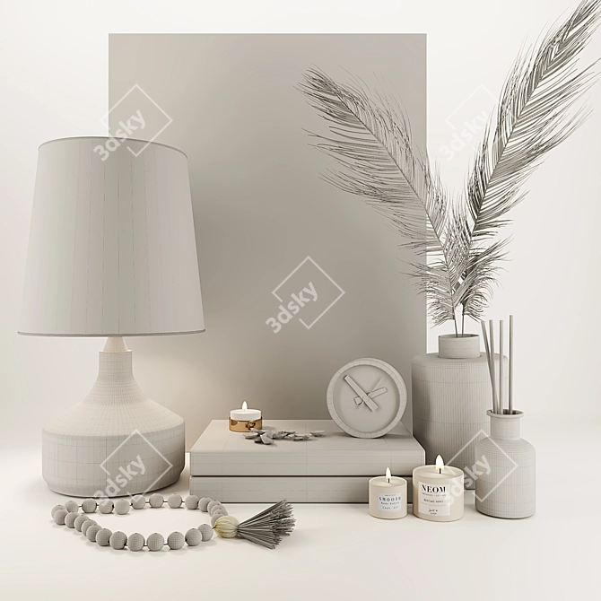 Elegant Home Decor Set 3D model image 3