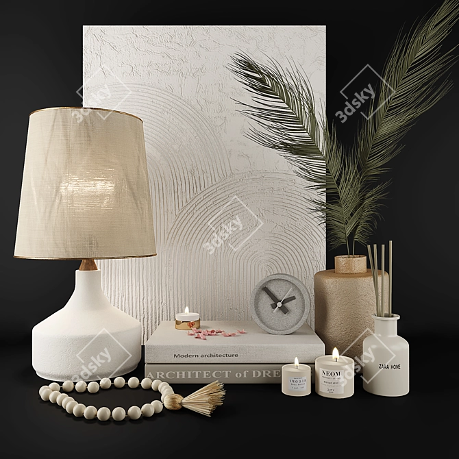 Elegant Home Decor Set 3D model image 5