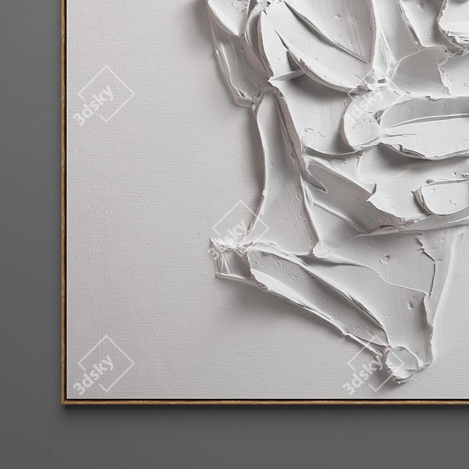 Abstract Plaster Frames: Set of 2 3D model image 6