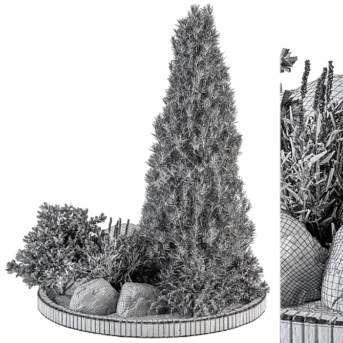 Outdoor Oasis Plant Set 3D model image 4