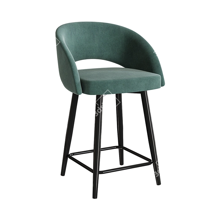 Mirella Upholstered Bar Chair 3D model image 5