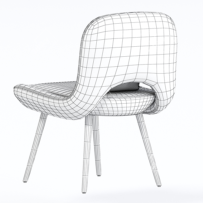 Elegant Bliss Chair: Modern Design 3D model image 7