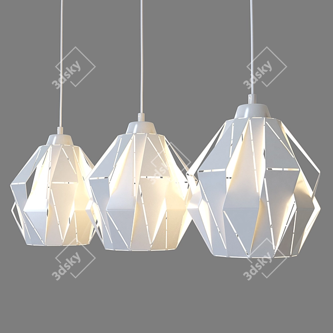 OM Pendant Lamp Eurosvet 50137/3 Moire - Sleek and Modern Lighting 3D model image 2