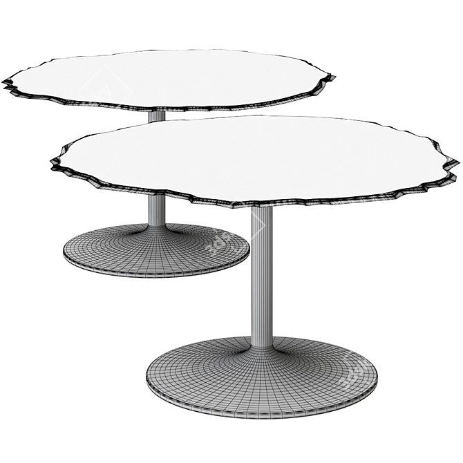 Egeo Contemporary Dining Table 3D model image 2