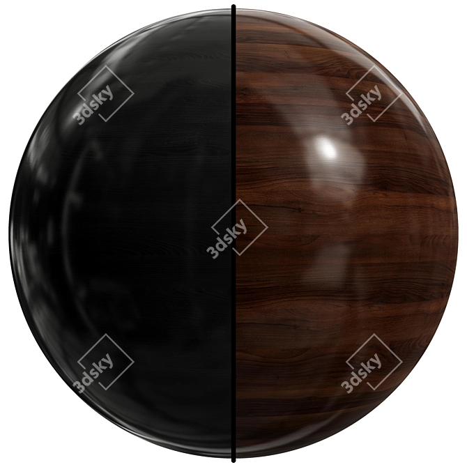 Seamless Wood Texture: High Gloss Finish | 4K 3D model image 1