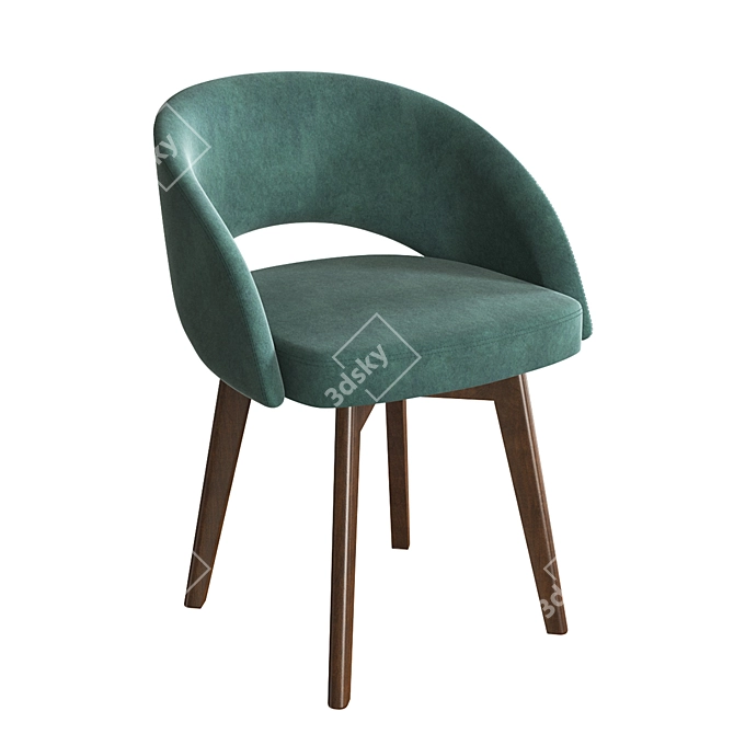 Mirella Compact Upholstered Chair 3D model image 1