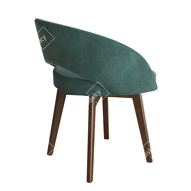 Mirella Compact Upholstered Chair 3D model image 2