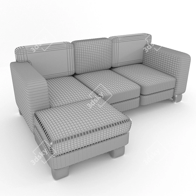 2021 Modern Sofa - Stylish and Comfortable 3D model image 4