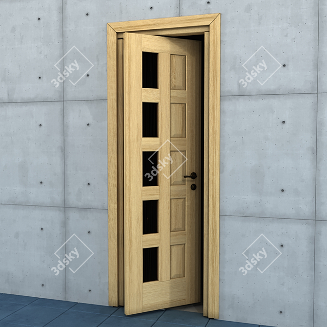 Space-Saving Rotary Door 3D model image 3