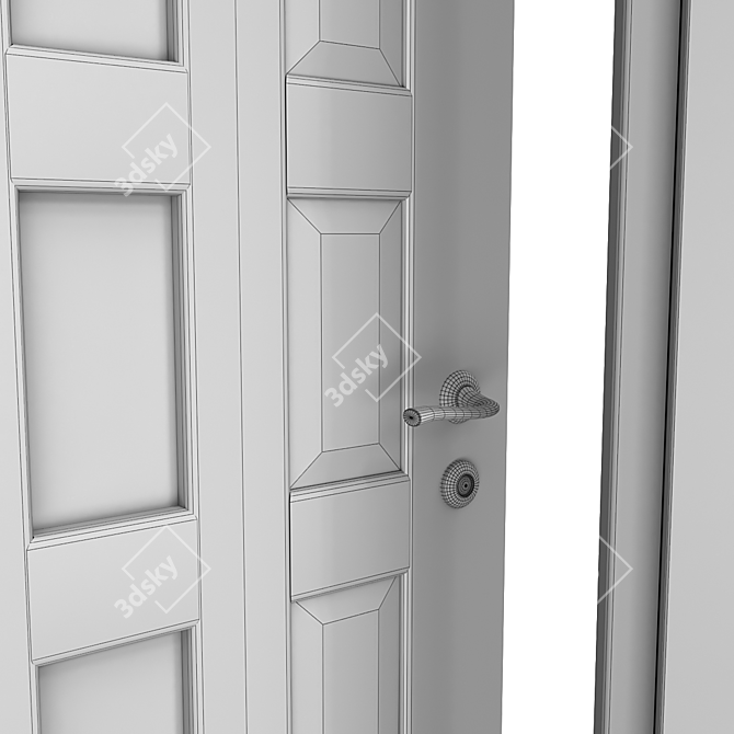 Space-Saving Rotary Door 3D model image 5