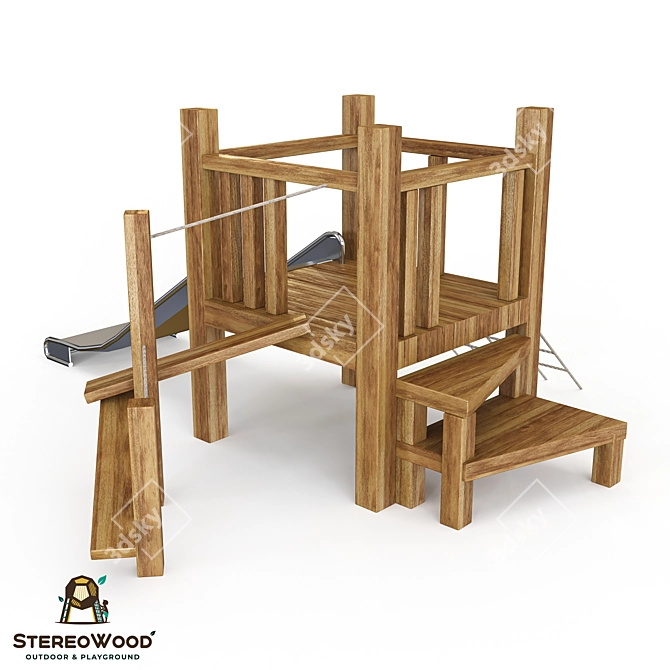 Wooden Play Set: Little Architect 3D model image 1