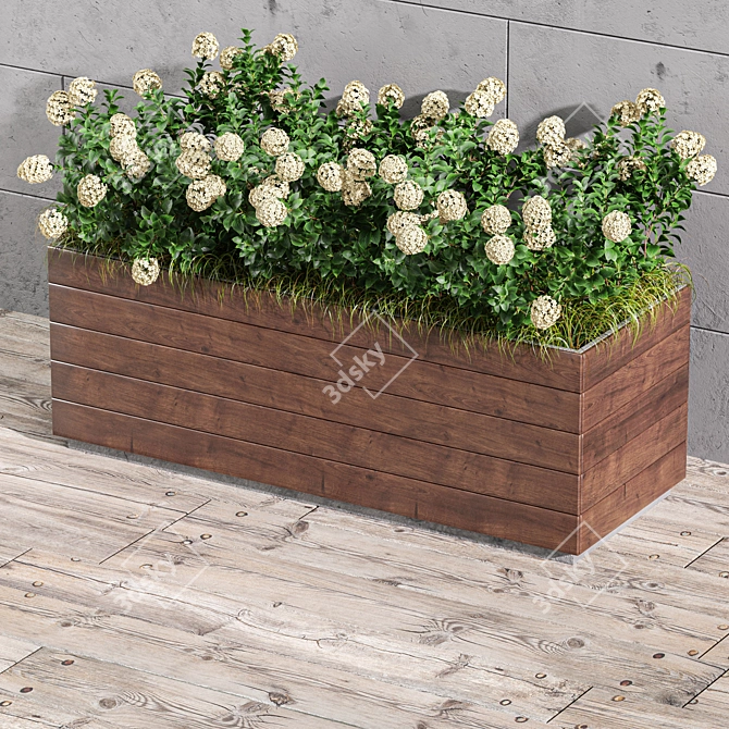 Outdoor Plant Set 001 - Premium Plant Box 3D model image 2