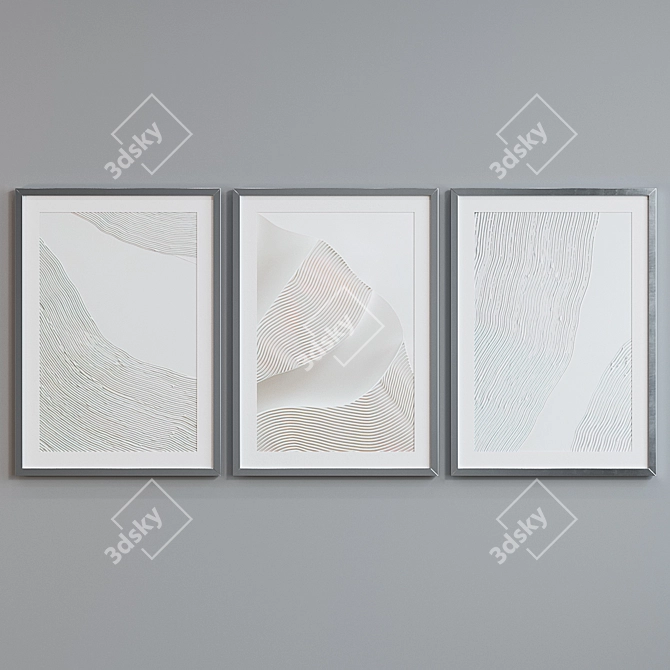 Modern Abstract Frame Set 3D model image 3