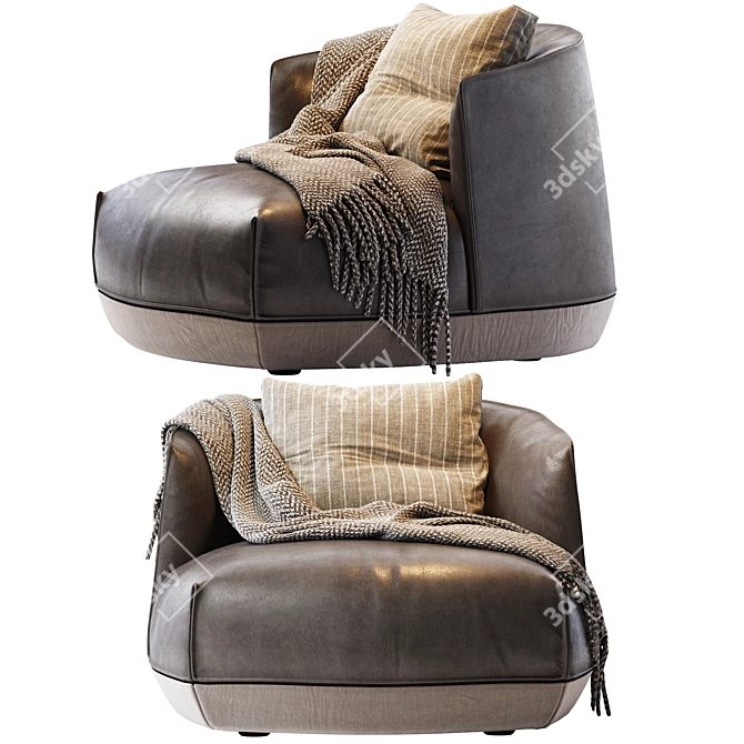 Brioni Outdoor Armchair: Stylish and Comfortable 3D model image 2