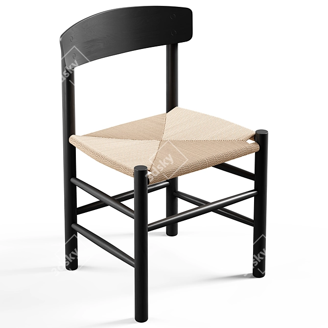 Fredericia J39 Mogensen Chair: Stylish and Functional 3D model image 5