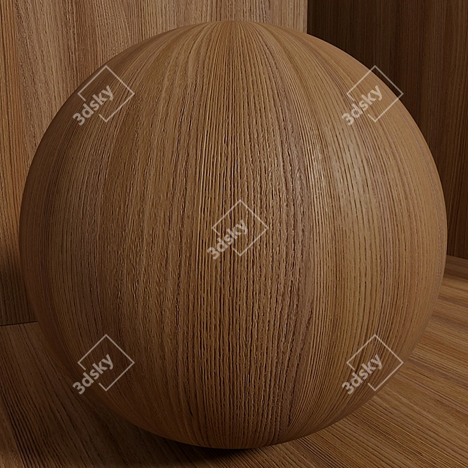 Seamless Elm Wood Set 3D model image 2