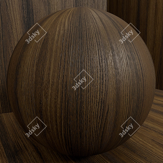 Seamless Elm Wood Set 3D model image 4