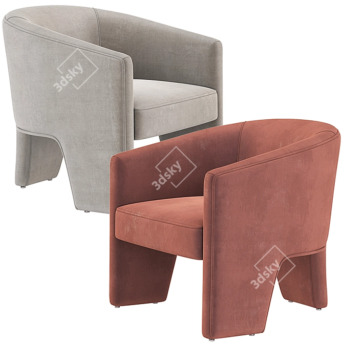 Elegant Grayson Fae Chair 3D model image 5
