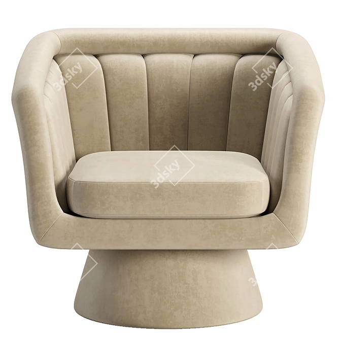 Minimalist Modern Armchair 3D model image 2