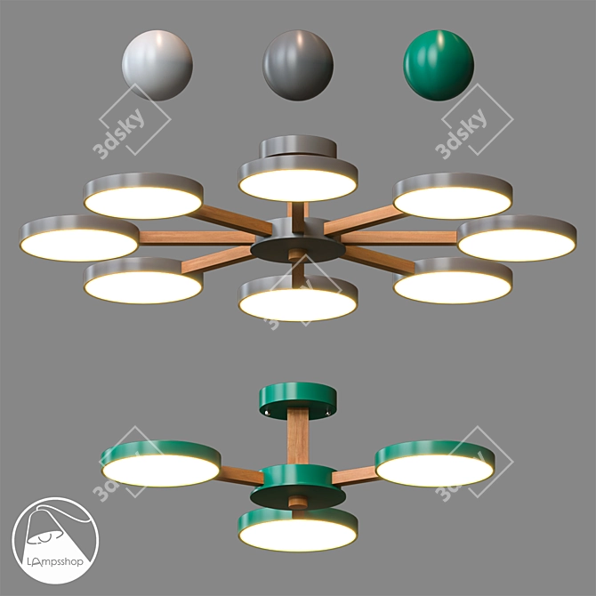 Nordic Tunes B Chandelier 3D model image 1