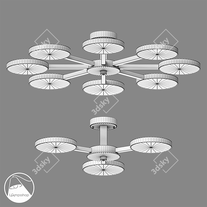 Nordic Tunes B Chandelier 3D model image 2