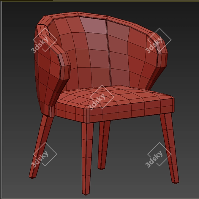 Elegant Dining Chair with 3Ds Max 2013 & Corona 6 3D model image 4