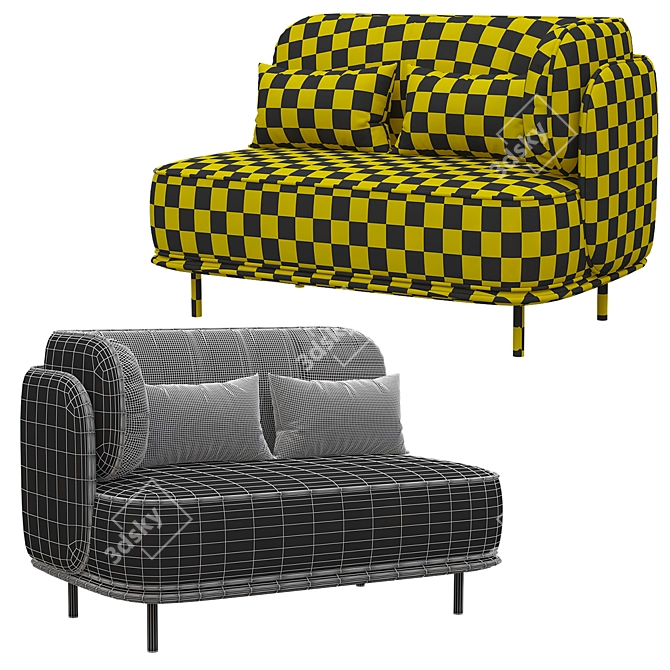 Modern NUMERAL Sofa 3D model image 3