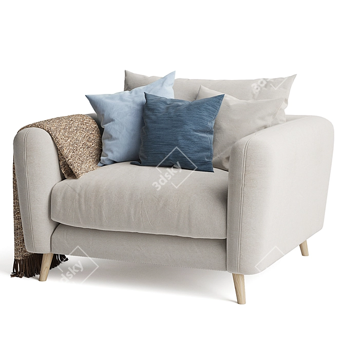 Squishmeister Loaf Armchair: Ultimate Comfort in an Elegant Design 3D model image 6