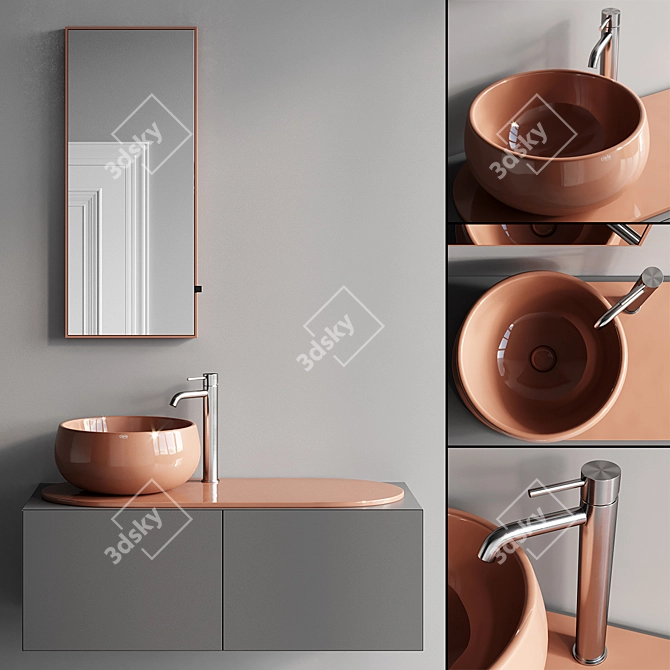 Ceramica Cielo Delfo 6-Piece Vanity Set 3D model image 1