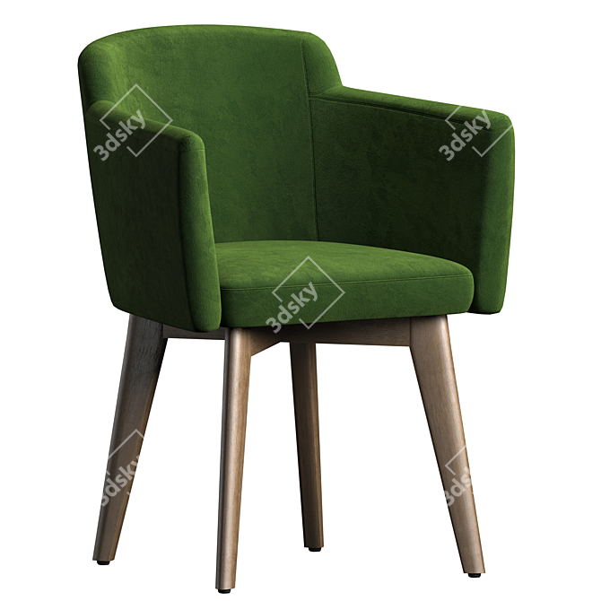 Elegant Wien Dining Chair 3D model image 1