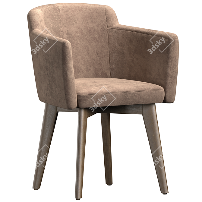 Elegant Wien Dining Chair 3D model image 3