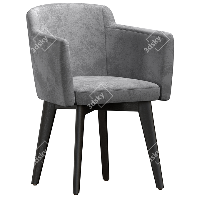 Elegant Wien Dining Chair 3D model image 4