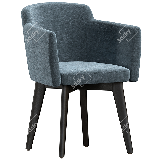 Elegant Wien Dining Chair 3D model image 6