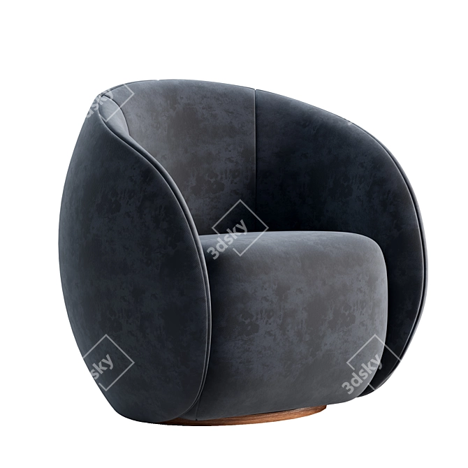 Title: Elegant DOT Armchair - Superior Comfort & Style 3D model image 1