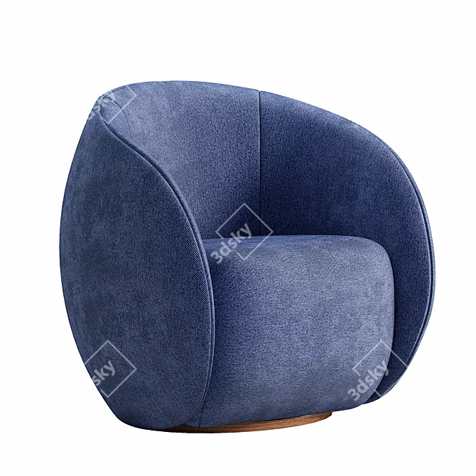 Title: Elegant DOT Armchair - Superior Comfort & Style 3D model image 2