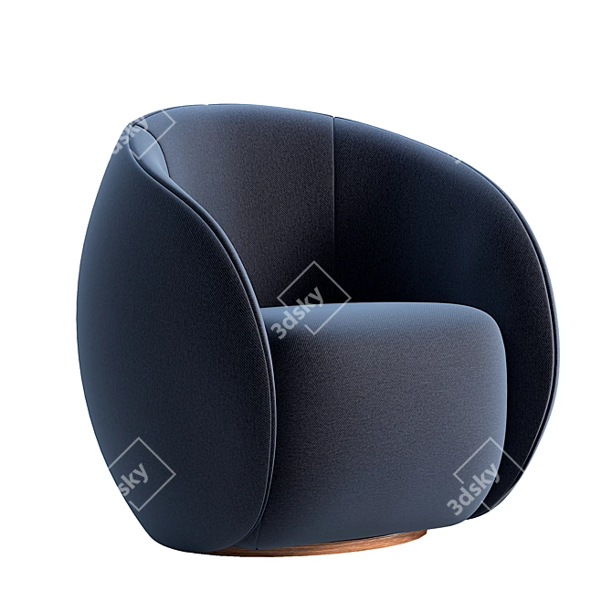 Title: Elegant DOT Armchair - Superior Comfort & Style 3D model image 4