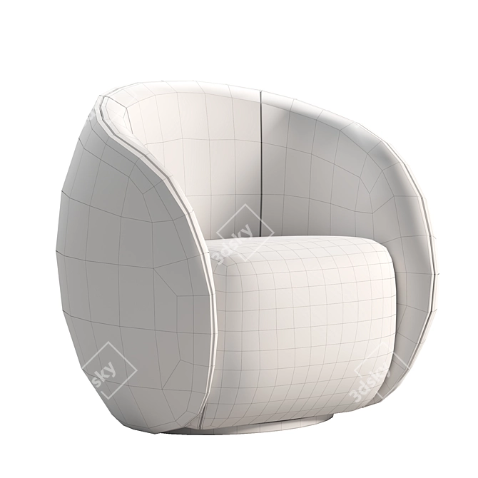 Title: Elegant DOT Armchair - Superior Comfort & Style 3D model image 6