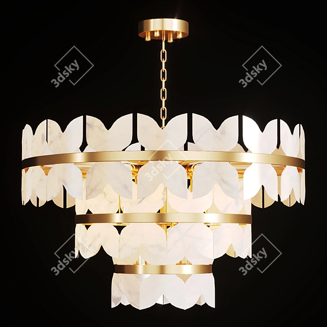 Marble Beauty: IOANNA M Chandelier 3D model image 1