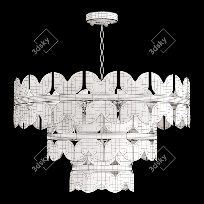 Marble Beauty: IOANNA M Chandelier 3D model image 2